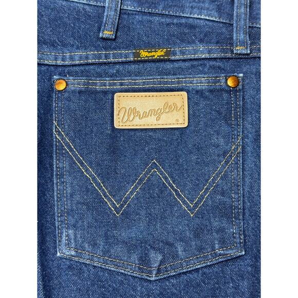 Wrangler 13MWZPW Men's Regular Fit Straight Leg Blue Denim Jeans - Size 40x33 - Picture 5 of 6